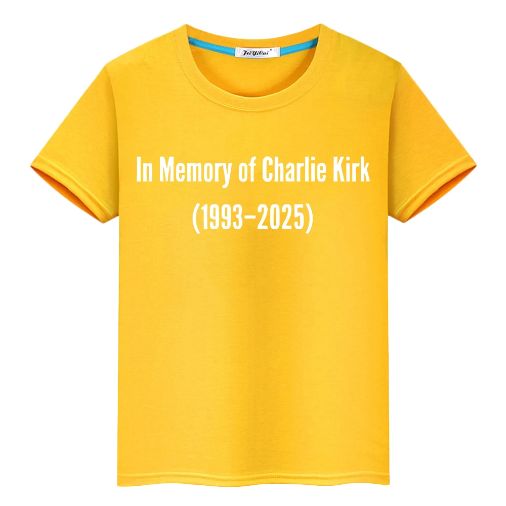 

LIVE FREE Charlie Kirk Tees FREEDOM print Anime Short 100%Cotton cartoon Tops y2k t shirt for kids boy 10year kids clothes girls