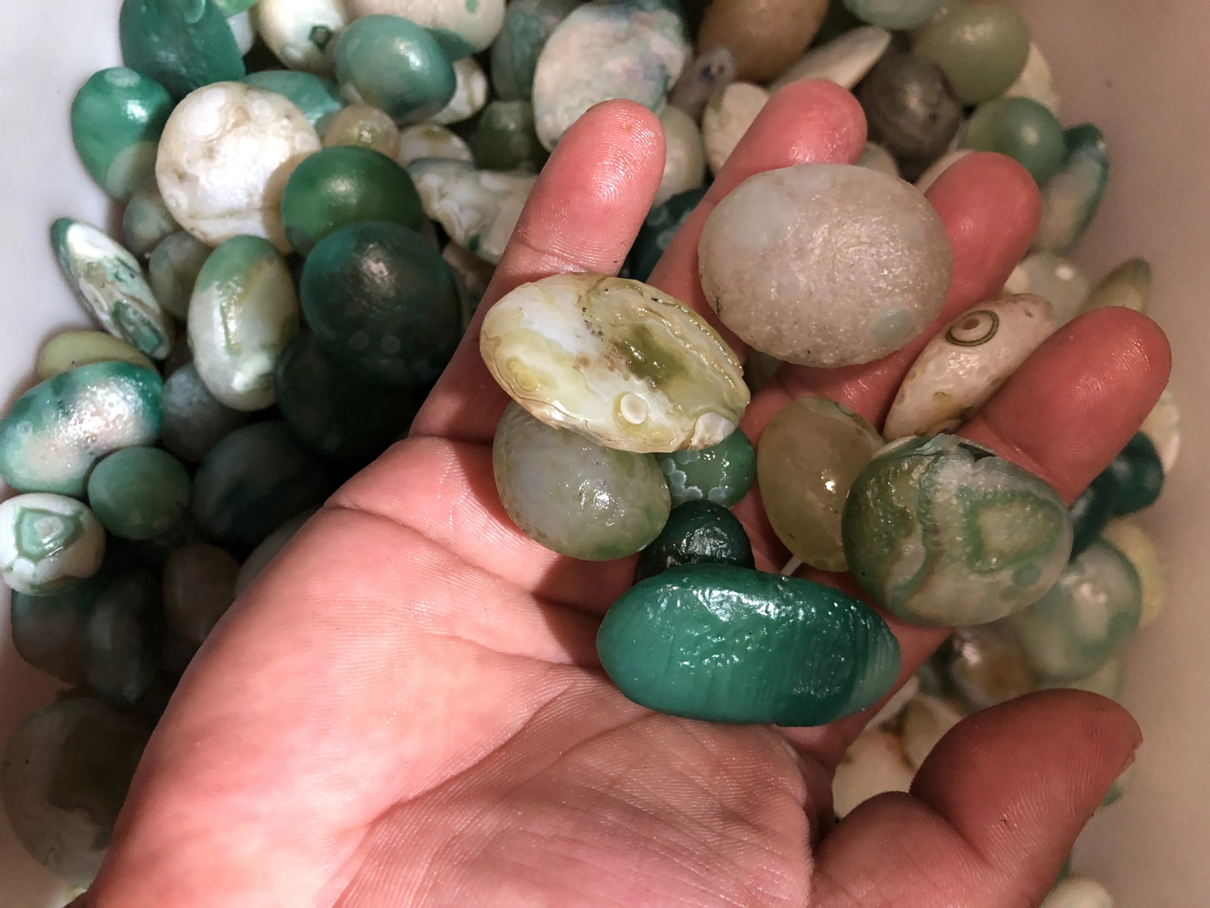 500G Natural Outer Mongolia Gobi Flower Eye Agate Clearance Disposal Stock End Goods Are Randomly Sent According To Weight