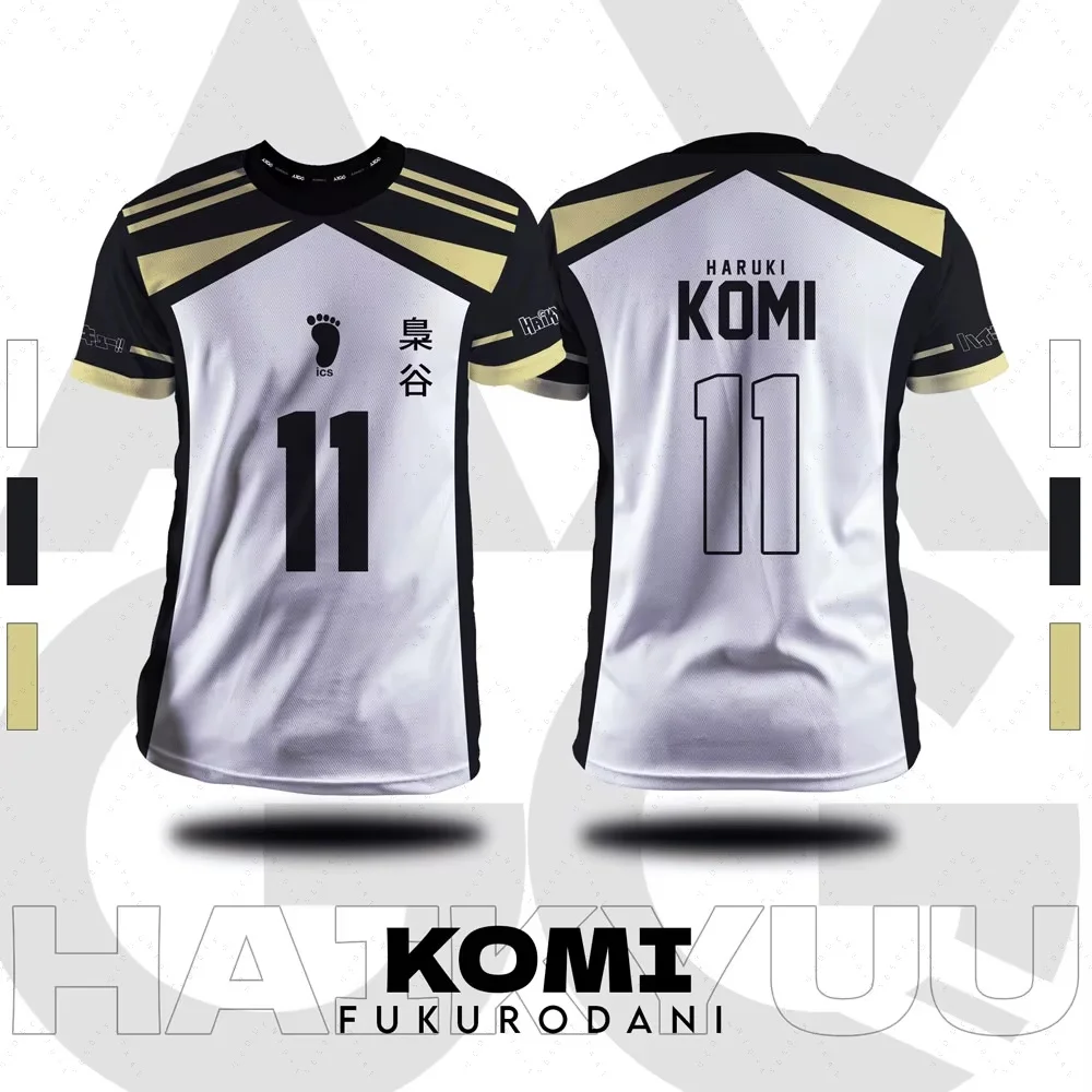 جديد الصيف الخريف Haikyuu Fukurodani الكرتون أنيمي تأثيري الرجال جيرسي الصيف قصيرة الأكمام الأطفال المحملة قمة الموضة المرأة تي شيرت