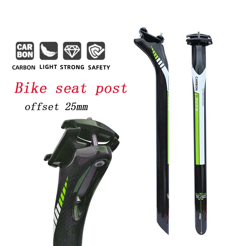 

Карбоновый подседельный штырь для велосипеда, вынос 25 мм, для MTB/шоссейных велосипедов, диаметр 27.2/30.8/31.6 мм, длина 350/400 мм, запчасти для велосипедных седел, карбон.