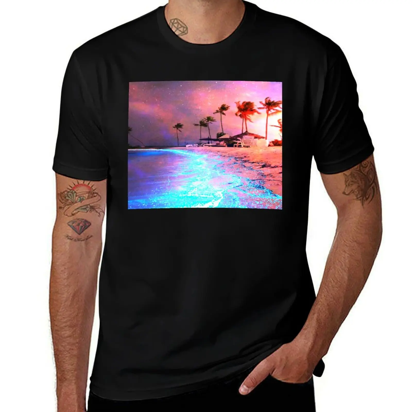 Stunning Beach T-Shirt Classic Basic Casual T-Shirt