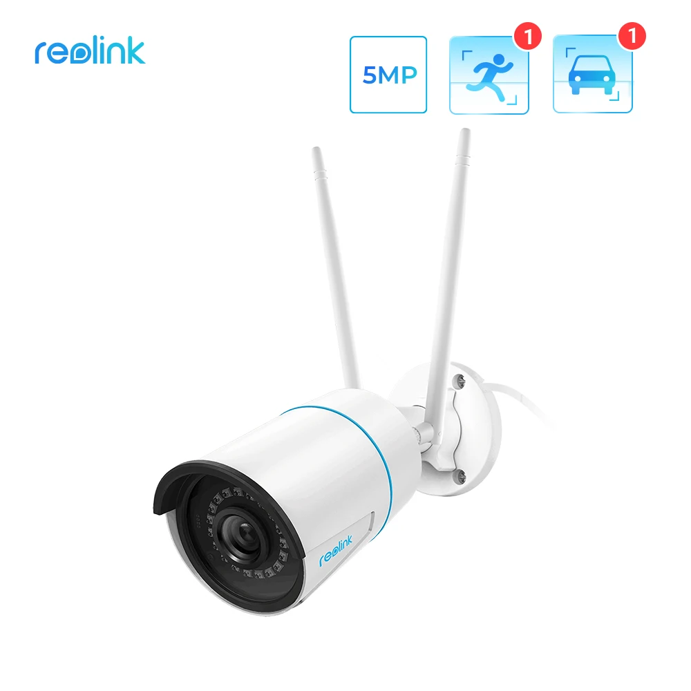 Reolink 5MP Human/Car Detection wireless outdoor camera 2.4G/5Ghz Onvif SD card slot 256GB WiFi Camera RLC-510WA security camera