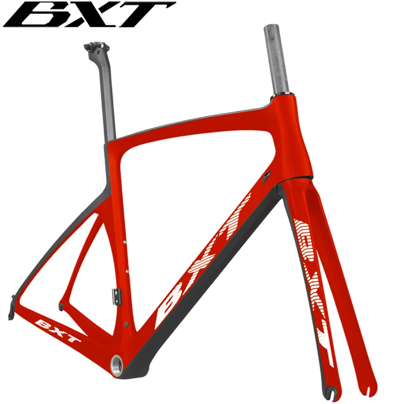 BXT Ultralight Carbon Bike Frame, Road Frame, BSA V Brake DI2 Mechanical Frame, Glossy or Matte Frames, Carbon Fork, New