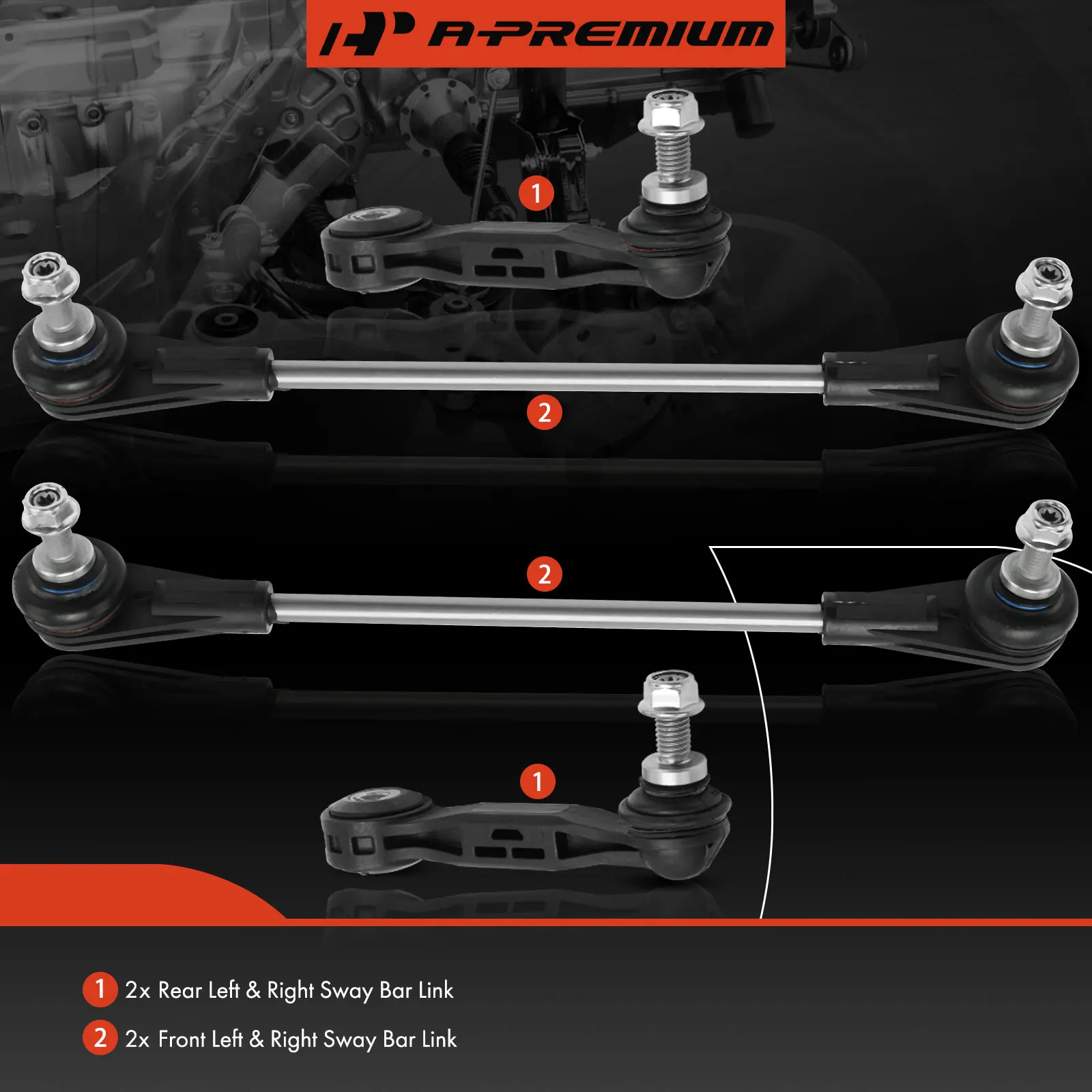 A-Premium 4x Front & Rear Sway Bar Link for Mini Cooper 2014-2020 Cooper Clubman 2016-2019 33506862865