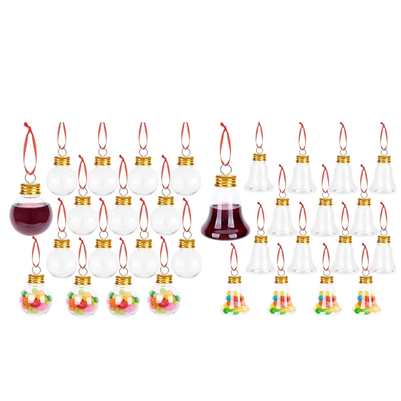 Christmas Empty Bottle Pendant 10 Pcs Filling Fruit Juice 50ml Xmas Tree Pendan