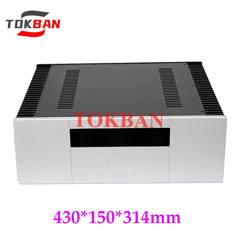 

Tokban Audio 4315 430*150*314mm Aluminium Class A Power Amplifier Chassis Enclosure with Heat Sink DIy Amp Case Shell