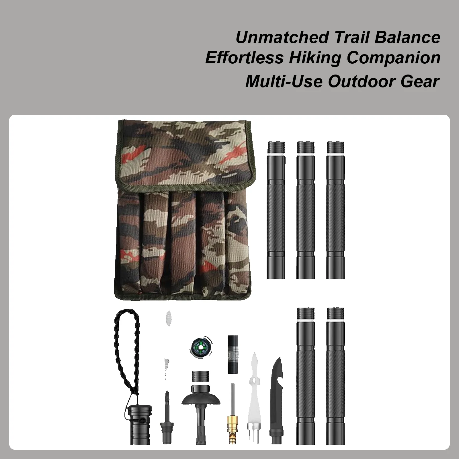 

Hiking Pole Folding Walking Poles Mountain Climbing Sticks for Trekking Hiking Backpacking Camping Survival Outdoor Mountain