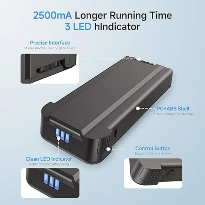 

Оригинальный аккумулятор 2500 мАч 25,2 В для Bissell 25423 25261 4143 4039 4052 4173 1644206 1643447 PowerClean Furguard Furfinder