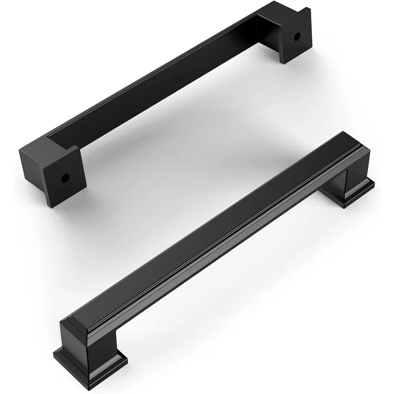 

10 Pack Matte Black 5 Inch(128mm) Hole Centers Kitchen Cabinet Pulls Cabinet Hardware Kitchen Handles for Cabinets Cupb