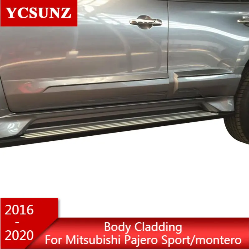 Body Cladding For Mitsubishi Pajero Sport 2016 2017 2018 2019 2020 Side Molding Door Body Kits For Montero Sport 2016-2020