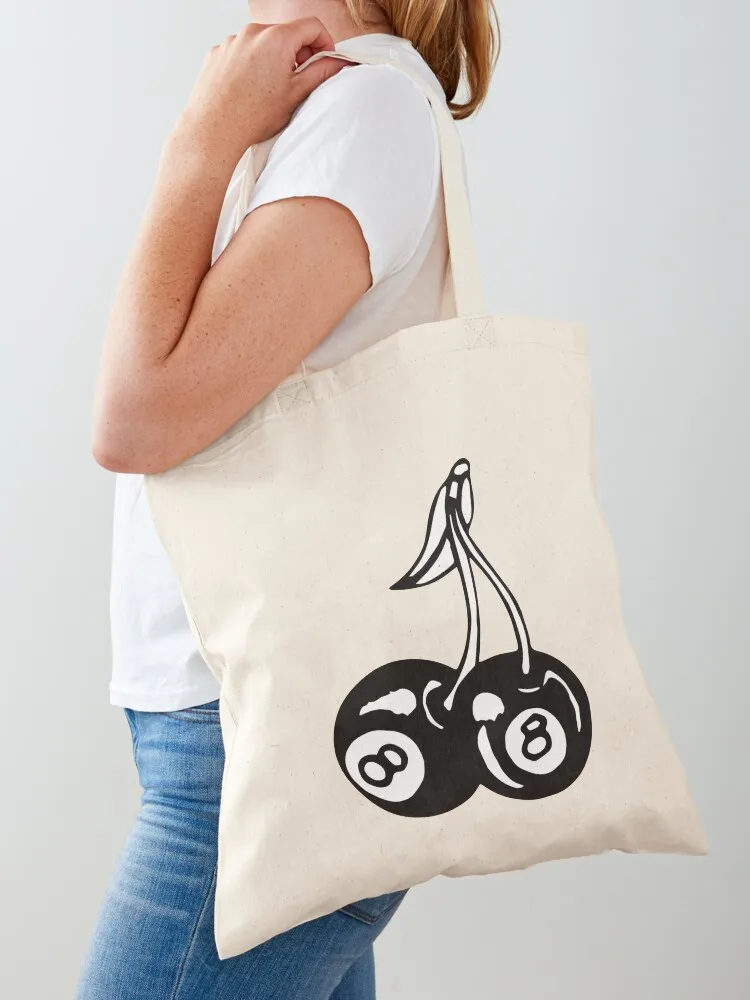 

Aesthetic 8-Ball Cherries Tote Bag Gift bag reusable grocery bags sacs de shopping Women's shopper bag