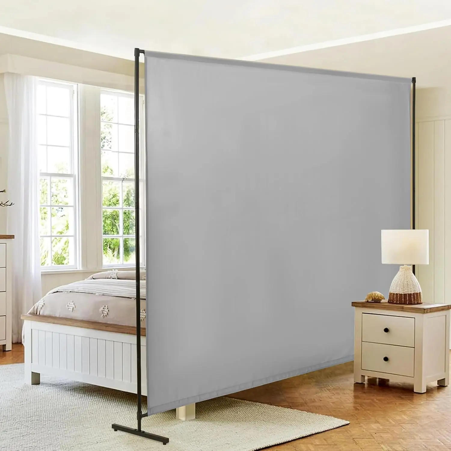 

Room Divider Single Panel, 71''W x 71''H Height Adjustable Large Room Divider Panel for Office, Fabric Portable Privacy