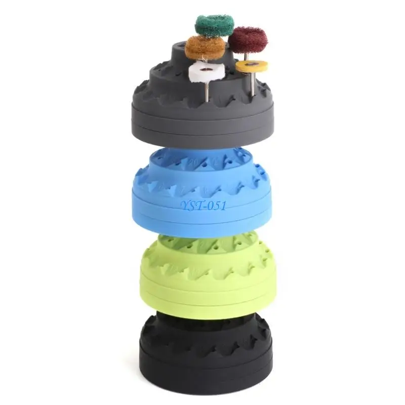 E15A Plastic Rotating Tool Box Rotary Bur Holder for Tool Organization and Easy Cleaning Screwdriver Rotating Storage Box