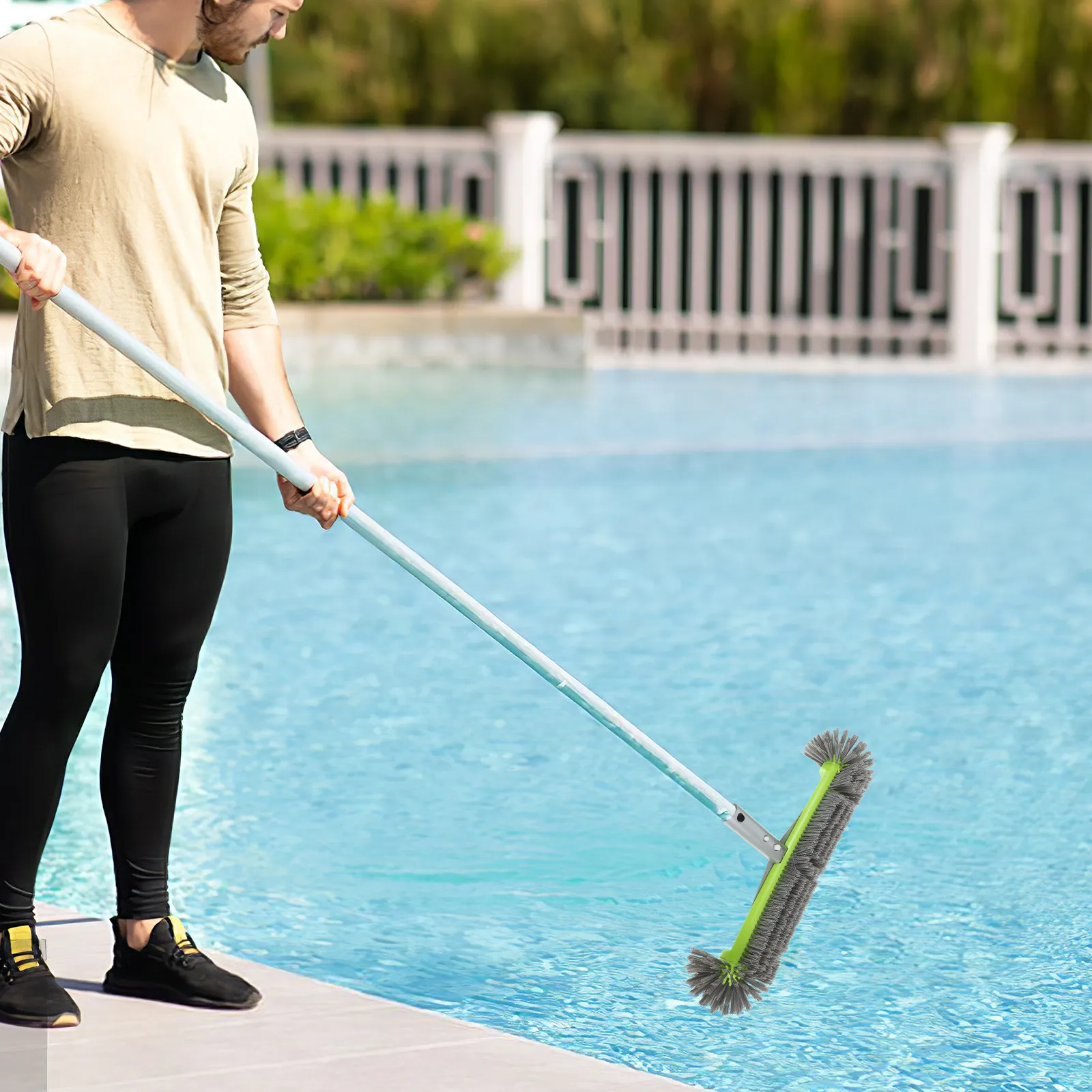 Tête de brosse professionnelle de rechange pour piscine, brosse de nettoyage en plastique pour piscine, nettoyage en profondeur des murs, des sols et des carreaux, éliminateur de saleté tenace