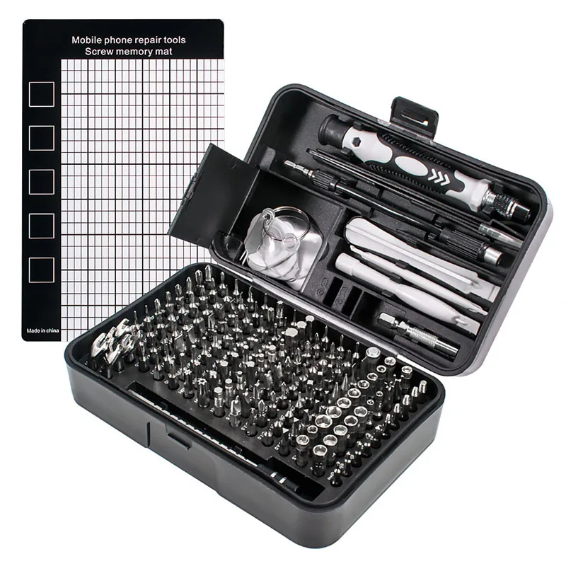 Magnetic Screwdriver Set Hand Tool Torx Hex 170 In 1 Screw Driver with 154 Precision Bits Home Computer Phone Repair Tool Box