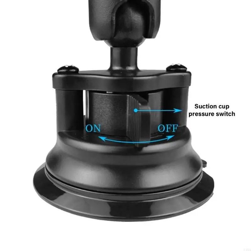 F3MA Car Windshield Bracket Bracket حامل رأس الكرة المزدوج لكاميرات الحركة