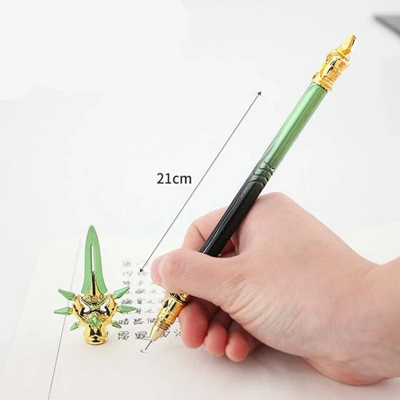 Genshin Impact Sword Pen Anime Metal Weapon Desk Accessories Kawaii Toy Room Decor