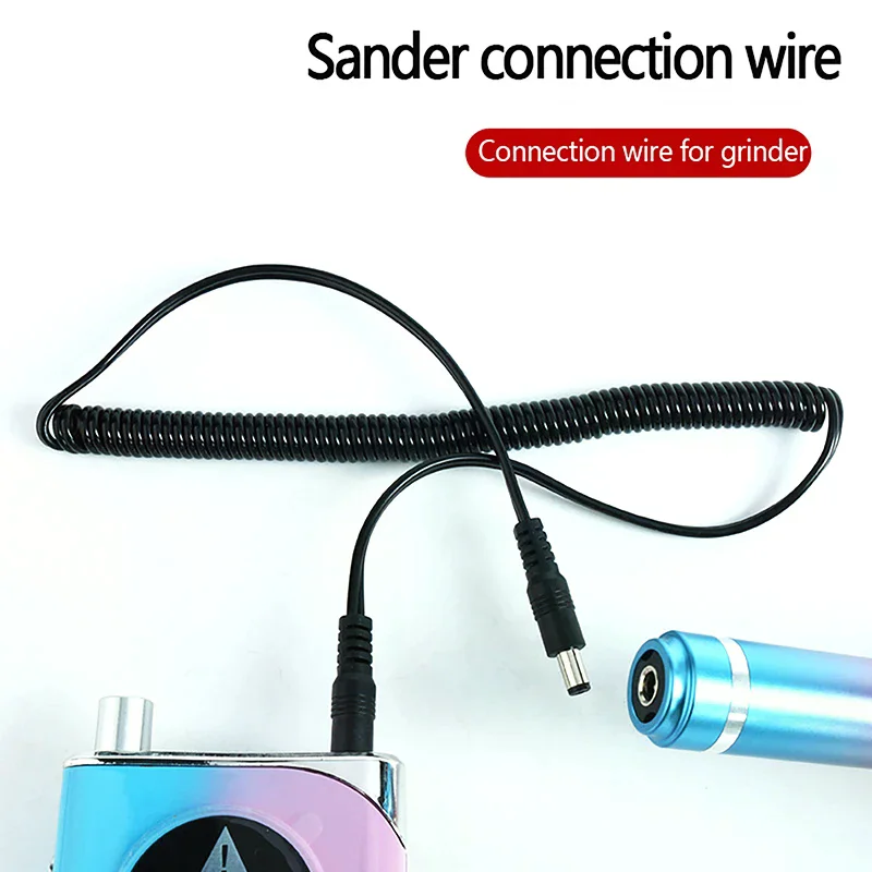 1/1.5M Nail Line Universal Double-Ended Nail Sander Replacement Spring Wire, Handle Connection Cable With DC Port