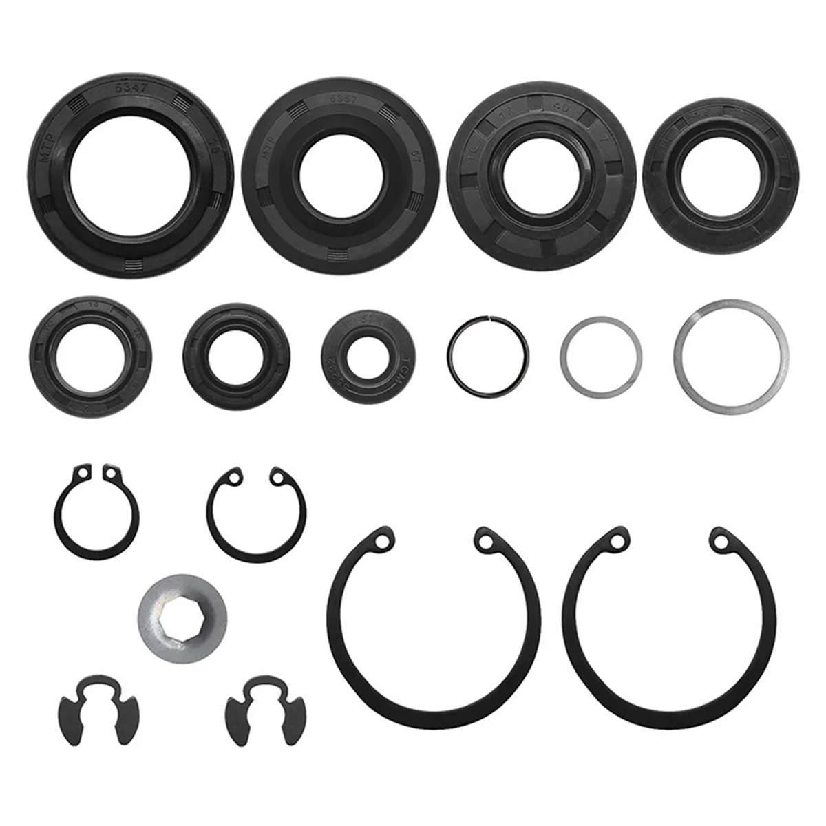 BAAQ 70853 Overhaul Rebuild Retaining Ring Kit 70853 Seal Kit Fit for Lawn Mower Lawn Mower Transmission
