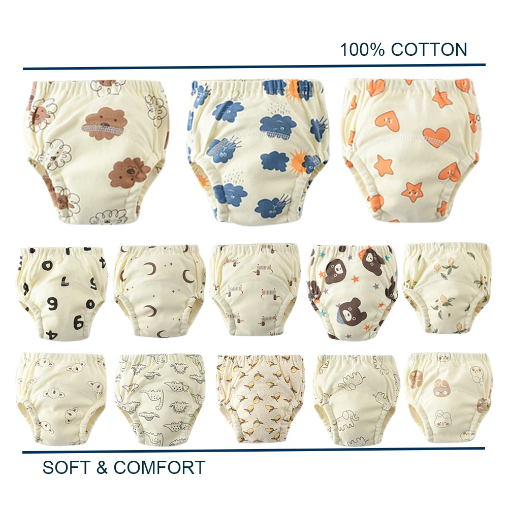 

New Baby Cotton Reusable Potty Training Pants Washable Infant Shorts Toddler Nappy Changing Underwear Cloth Diaper Nappies 0-36M