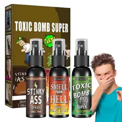 30ml Fart Gag SprayPrank Joke Plastic Spray Can Stink For Adults Kids Terrible Stinky Fart Spray Non Toxic Halloween Funny Toys