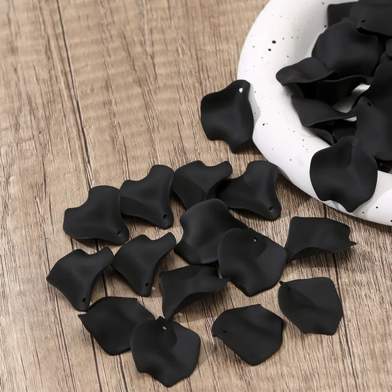 الاكريليك زهرة زهرة البتلة لصنع المجوهرات ، DIY بها بنفسك الملحقات ، الأحمر والأسود والبرتقالي والأزرق اللون ، قلادة الموضة ، 20 قطعة ، مجموعة #6