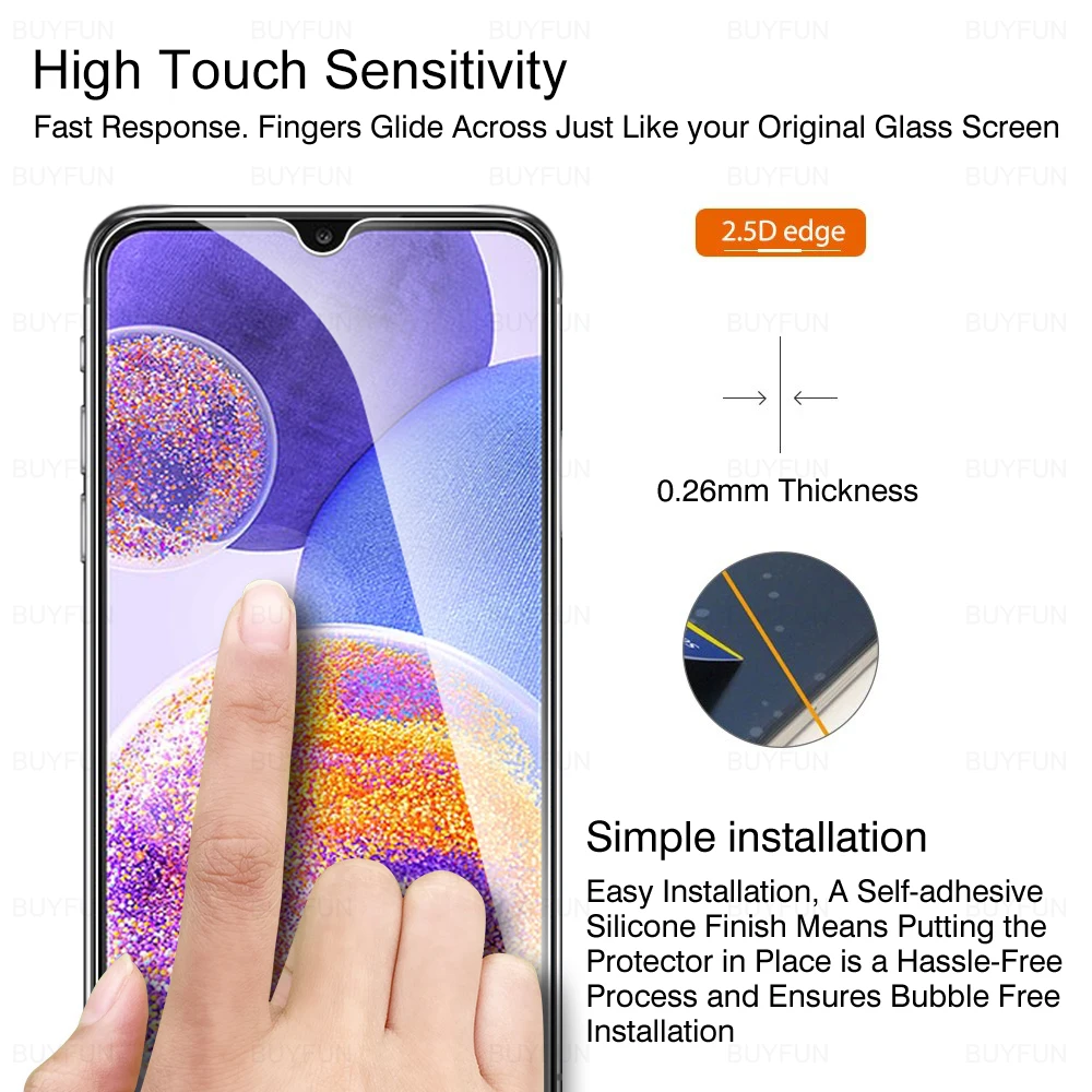 4 шт. защитная пленка из закаленного стекла для Samsung Galaxy A23 A22 A 23 22 4G 5G GalaxyA23 на экране HD 6,6 дюйма SM-A235F