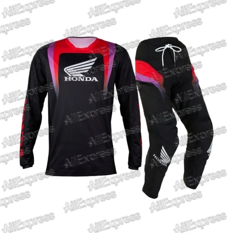

Honda High Performance Motocross Long Sleeve And Pants Quick Drying Breathable For Off-road Riders And Mountain Bikers Jersey