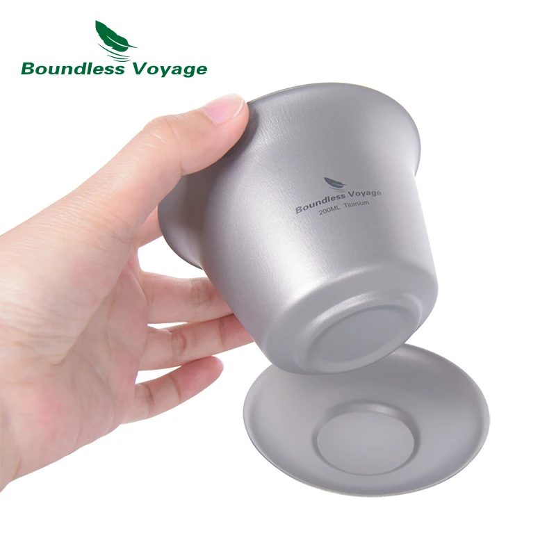 Grenzenlose Reise doppelwandige Titan Gaiwan Kung Fu Tee-Set und Untertasse chinesische traditionelle Tee tasse mit Abdeckung tragbare Terrine