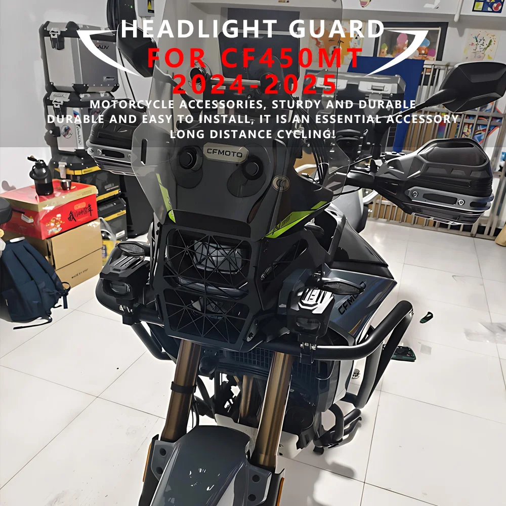 

MTKRACING для CFMOTO CF450MT 2024-2025 мотоциклетные решетки для фар, защита для фар, передняя крышка, аксессуары