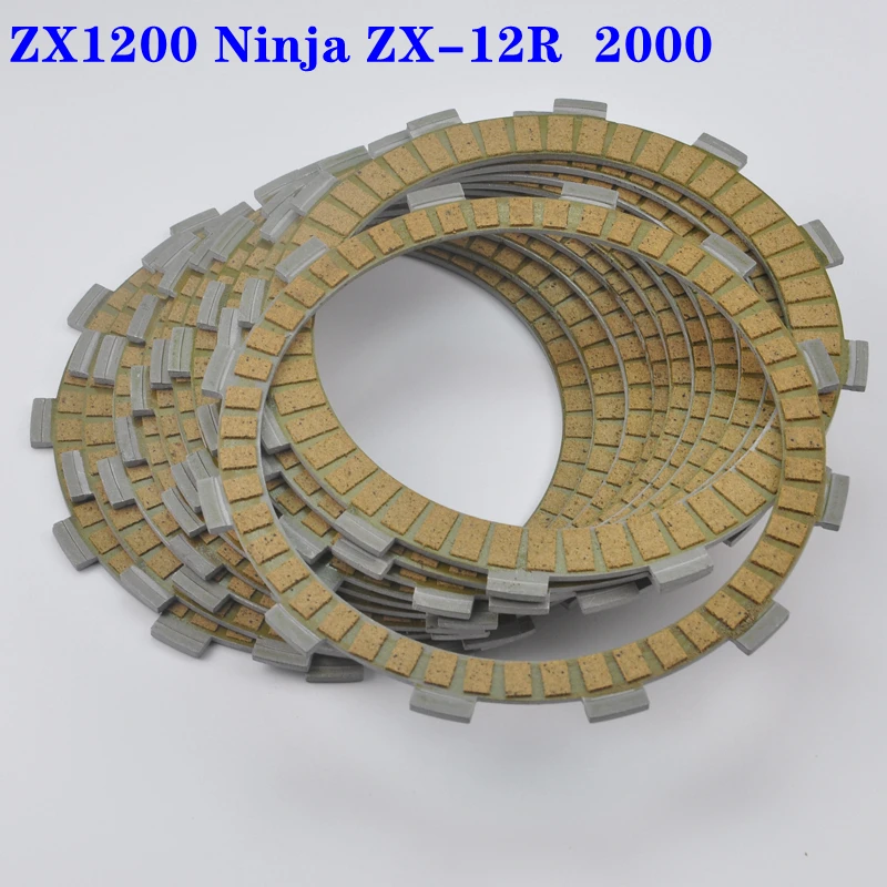 

12Pc Motorcycle Friction Clutch Plates For Kawasaki ZX1200 Ninja ZX-12R 2000 ZX12R ZX 1200 Ninja1200