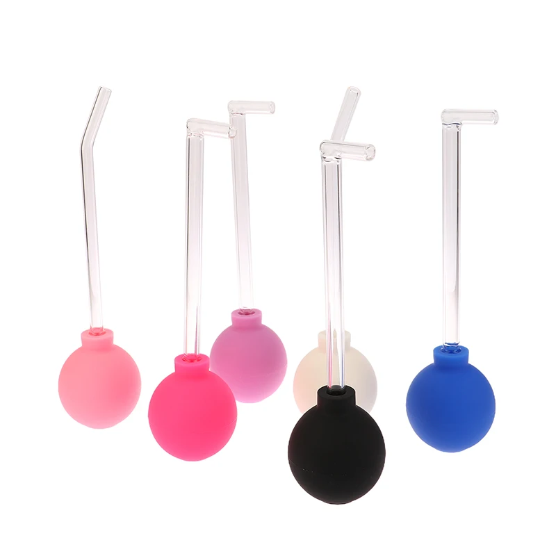 15/90 Degrees Long Glass Tube Tonsil Stone Remover Tool Suction Ball Manual Style Cleaning Mouth Care Tool Freshens Breath