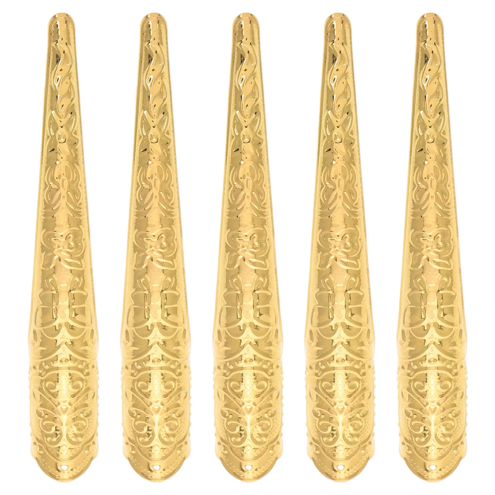 

5pcs Fingertip Claw Rings Halloween Costume Party Supply Alloy Finger Nail Tip Claw Cosplay Accessories Novelty