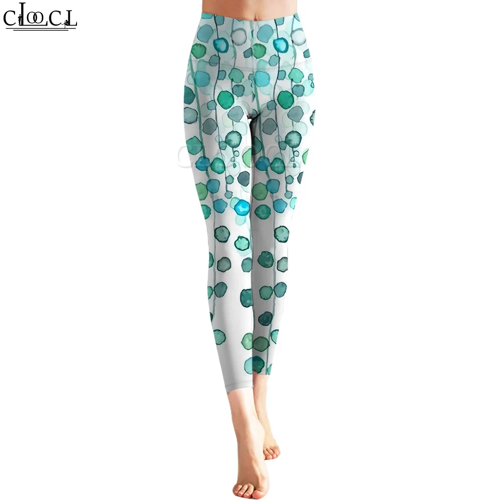 CLOOCL New Women Legging Green Vines Pattern 3D Printed Trousers High Waist Stretch Sports Legging Jogging Fitness Yoga Pants