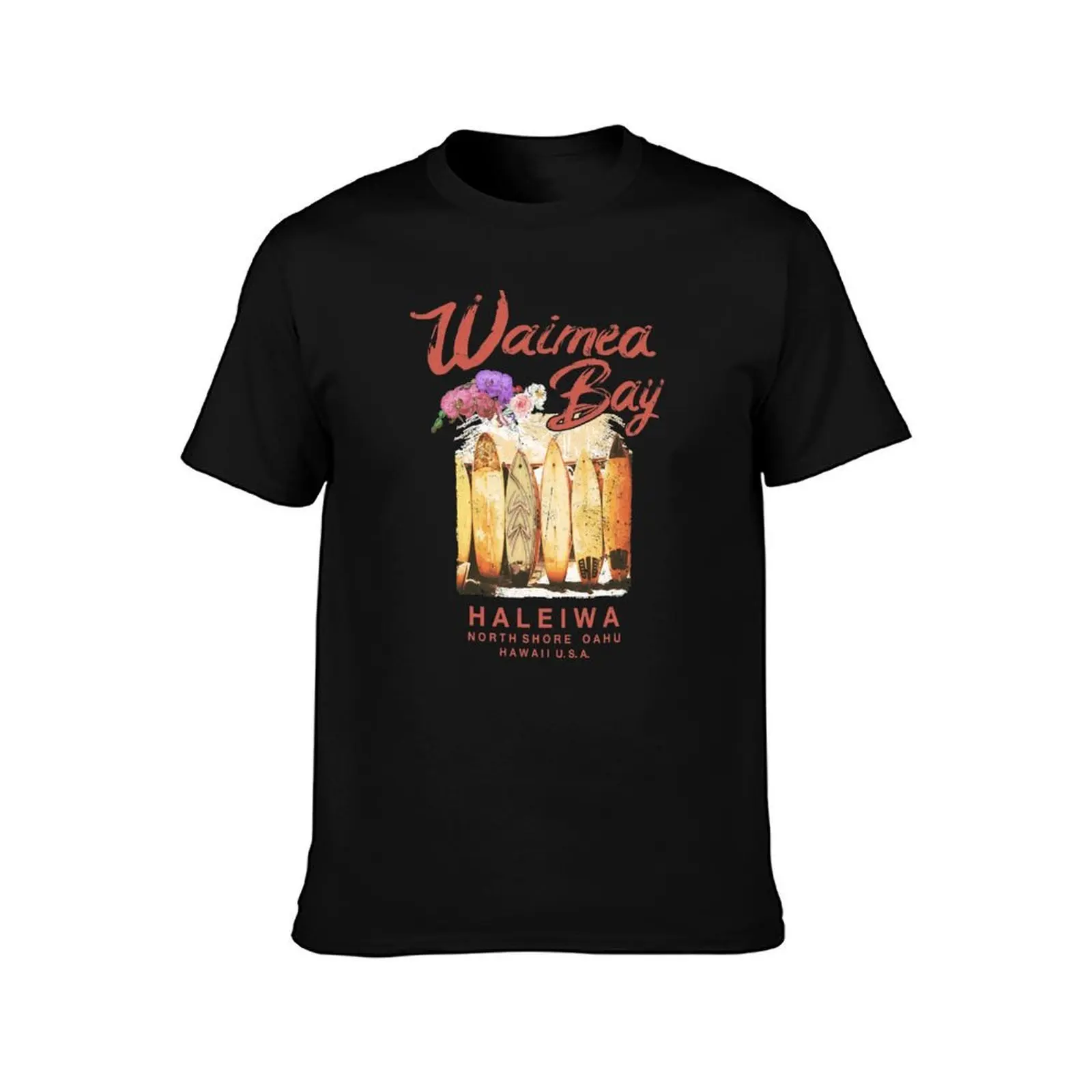 Hawaii Waimea Bay Surfing Vintage Hawaiian T-Shirt, Summer Casual Cotton Tee, Oversized Streetwear Tops, Vintage Graphic Print