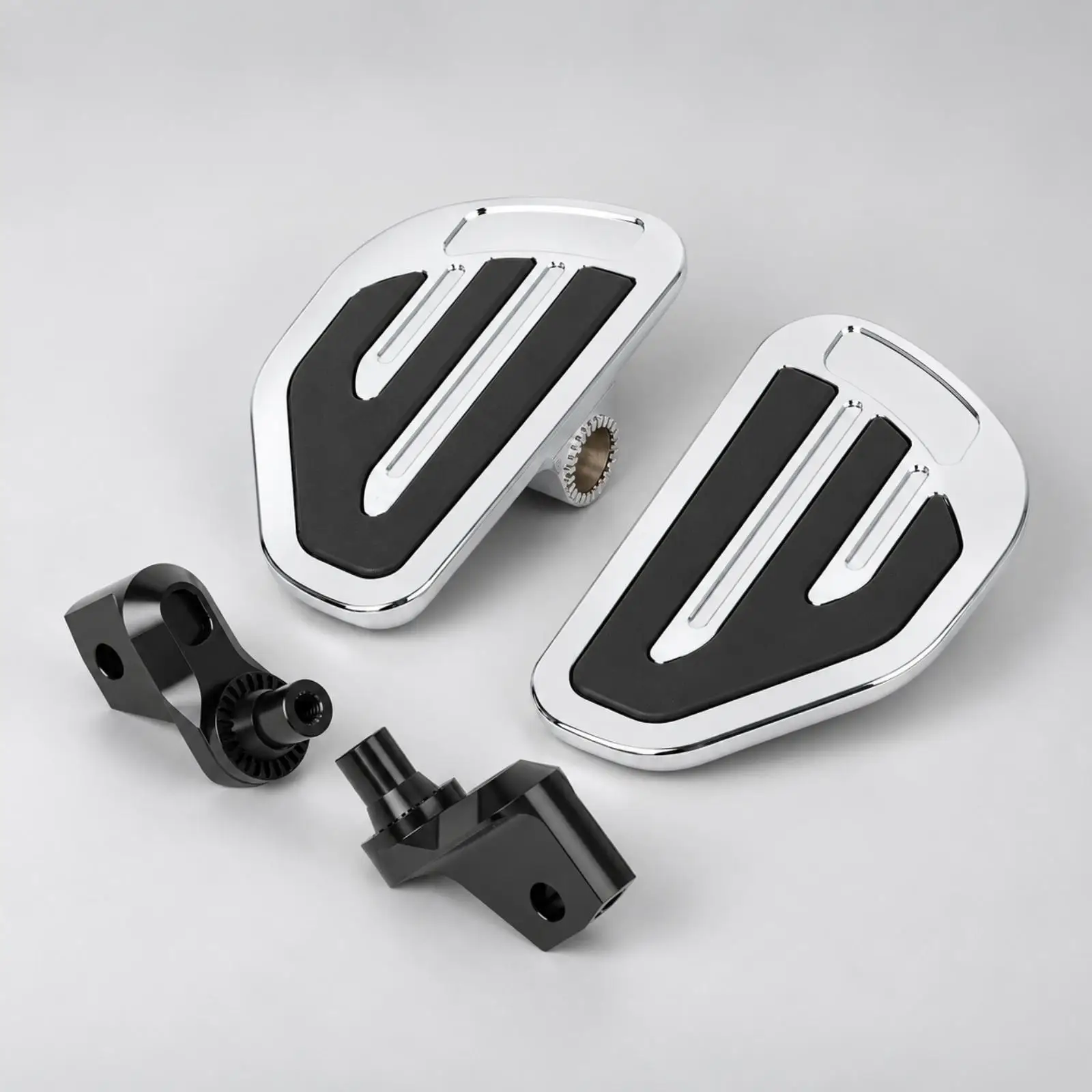 Motorcycle Foot Pedal Aluminum Alloy Wide Front Footboard for Cruiser Comfort Riding Secure Traction