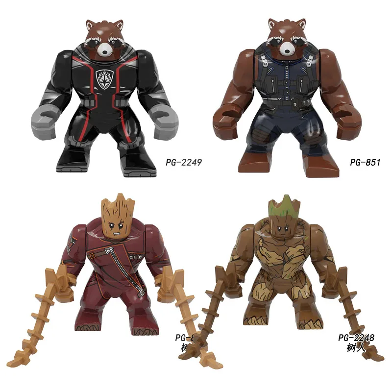 Figuras de bloques de construcción de superhéroes de Marvel para niños, muñecos de bloques de construcción de superhéroes, figuras de juguete DIY, regalo para niños, 4 piezas