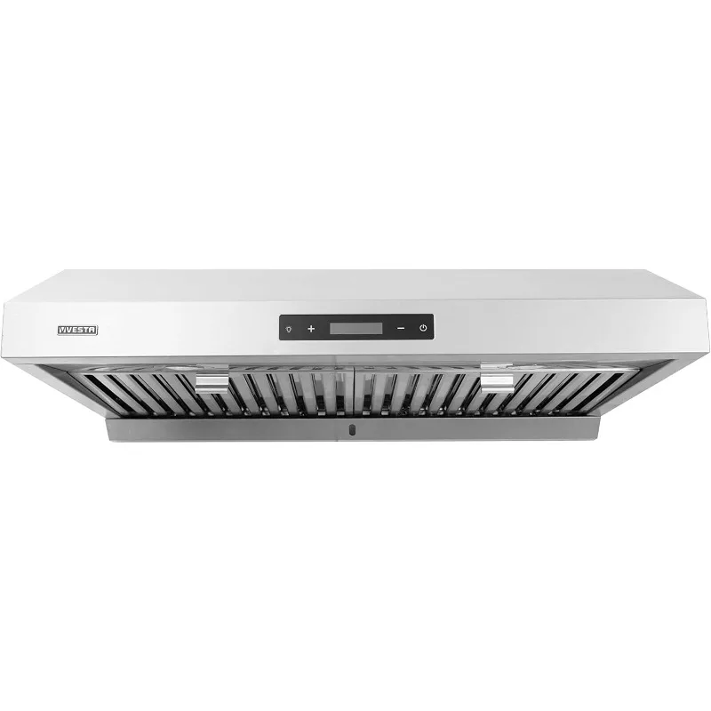 860CFM 30'' Stainless Steel Range Hood With Dual Motor, Auto Delay Shutoff, Contemporary Design, (Stainless Steel)