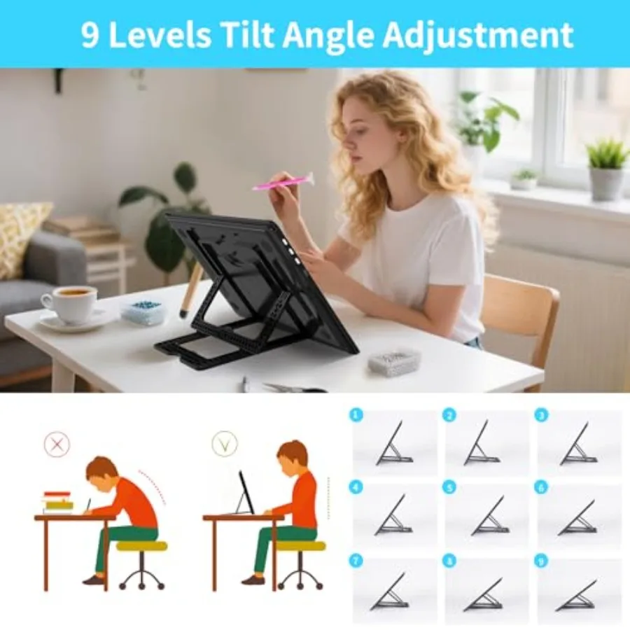 Rechargeable LED Light Pad Built-in Stand Magnetic Tracing Light Box for Drawing Diamond Art Light Board with Side Button Super