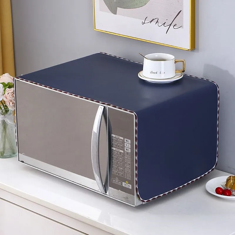 

Solid Microwave Oven Dust Cover Oil Proof Waterproof PU Simple Electric Oven Cover Refrigerator Cover Towel Cover Cloth ZI69