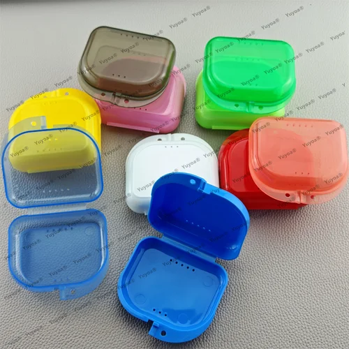 Imagen 2 del producto Caja de almacenamiento para dentaduras postizas, contenedor para guardar utensilios de ortodoncia Dental, 50 piezas