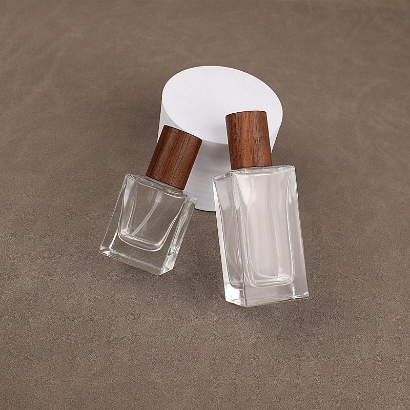 

30Pcs 30ml Clear glass Premium Perfume Bottles Spray Bottles Empty Square Bottles Crimp Nick Perfume Bottle