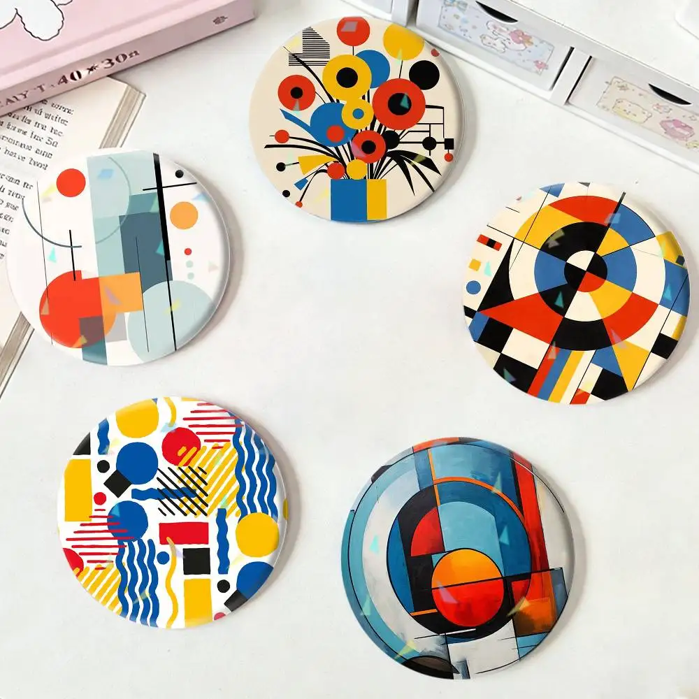 

Geometric Bauhaus Pattern Art Badges Niche Design Brooch for Backpack Lapel Pins Creative Accessories
