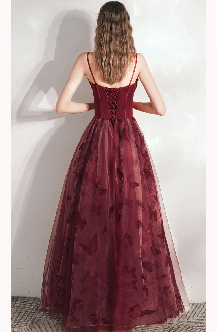 Elegant Burgundy Bridesmaid Dresses Bow Beading Sequins Applique Strapless Long A-line Wedding Party Prom Gowns