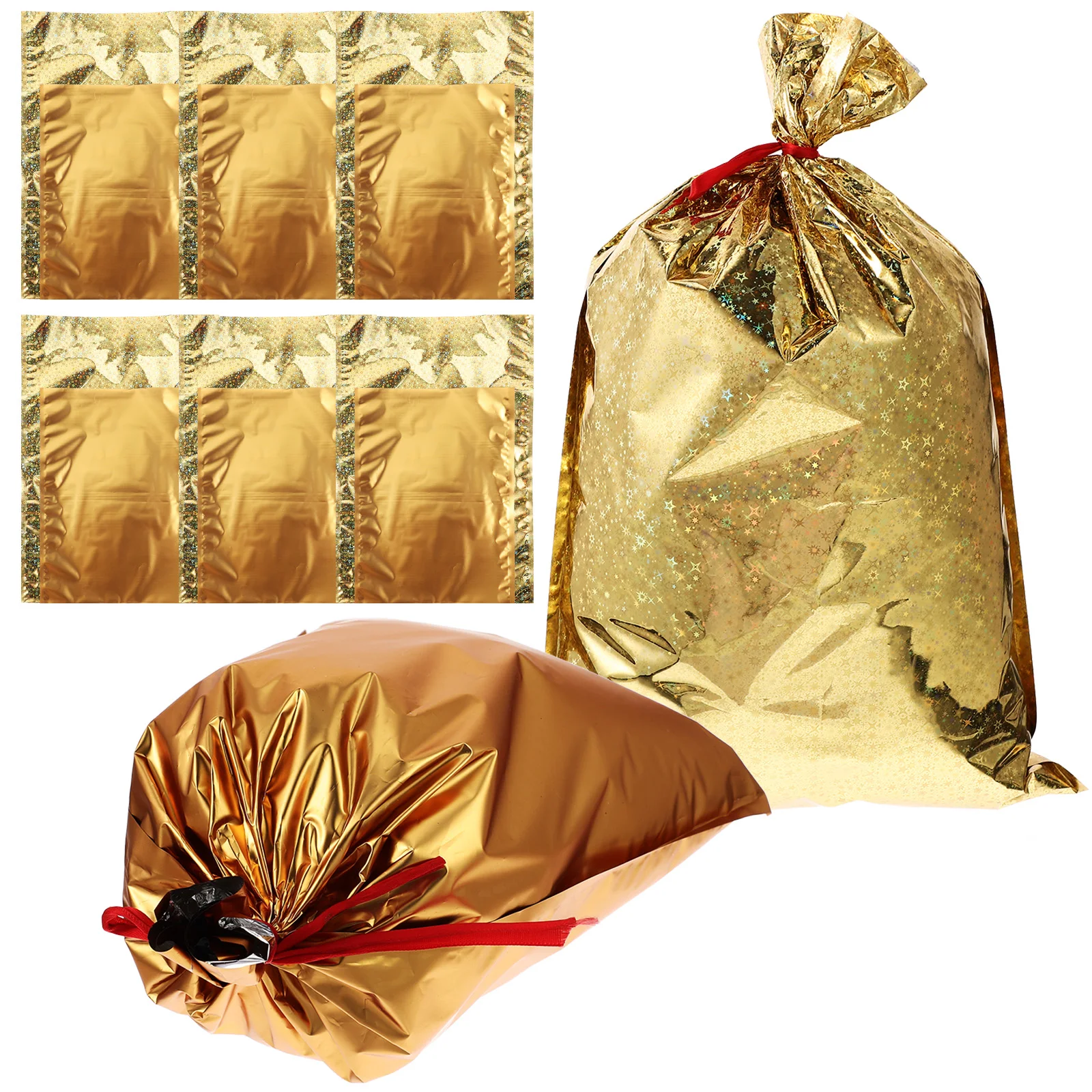 

24 Pcs C y Gift Bags Gold Christmas Wrapping Bags Party Supplies Jewelry Holder Reusable Drawstring Safe