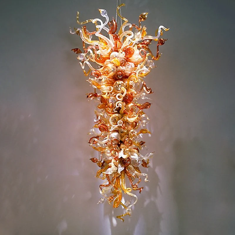 Chihuly Style Glass Chandelier Lighting Hand Blown Glass Modern LED Pendant Lamps 150cm