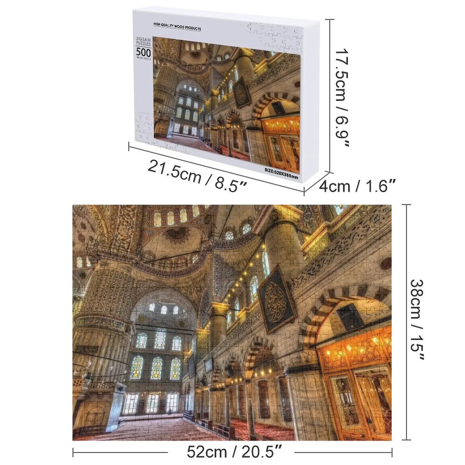 Rompecabezas de mezquita azul de Estambul, rompecabezas personalizado con nombre de madera para adultos, pinturas de decoración de madera, rompecabezas personalizado para niños