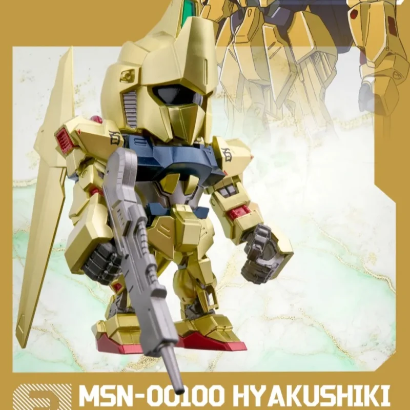 Original Bandai Qmsv Mini Gold Team Gundam Trendy Blind Box Toys