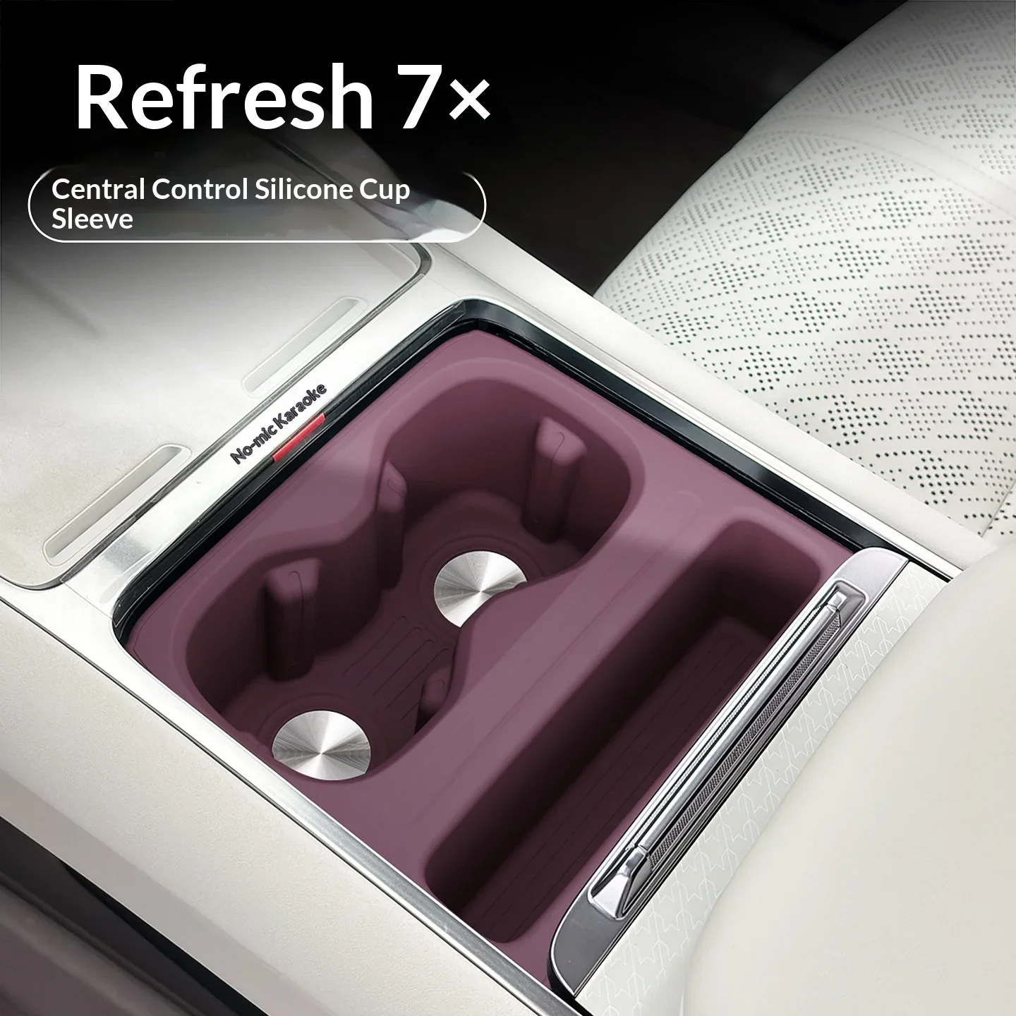 Fit For New Zeekr 7X 2026 Silicone Center Console Armrest Cup Holder Non Slip Mat Interior Accessories Cup Holder