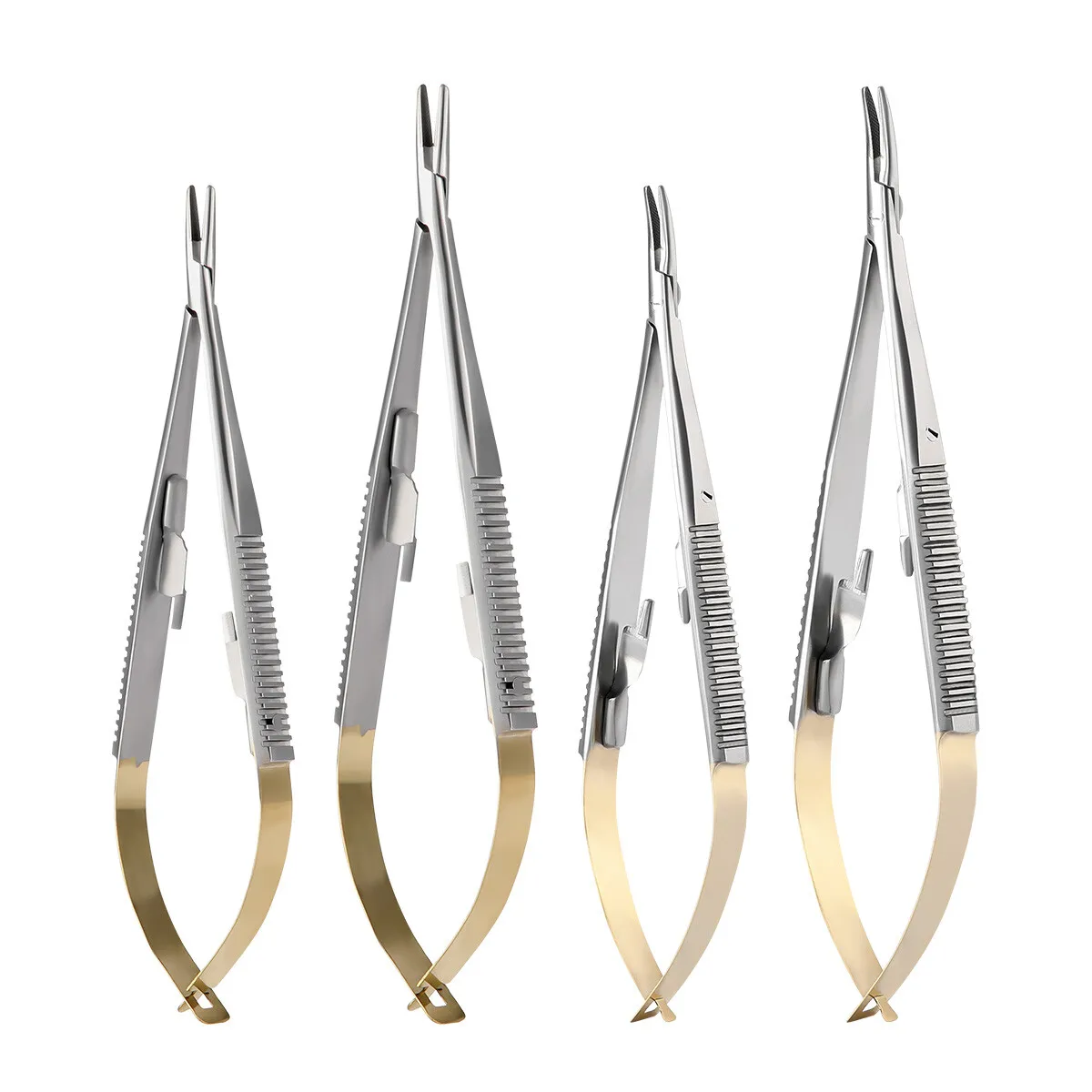 

DENILK 1 PC Dental Castroviejo Needle Holder 14/16cm - Straight/Curved Head for Orthodontic Implant Surgery & Suturing Procedure